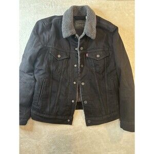 Levi's Black Sherpa Lined Denim Jacket